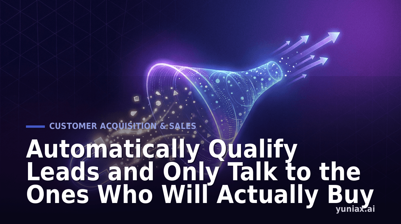 Automatically Qualify Leads and Only Talk to the Ones Who Will Actually Buy