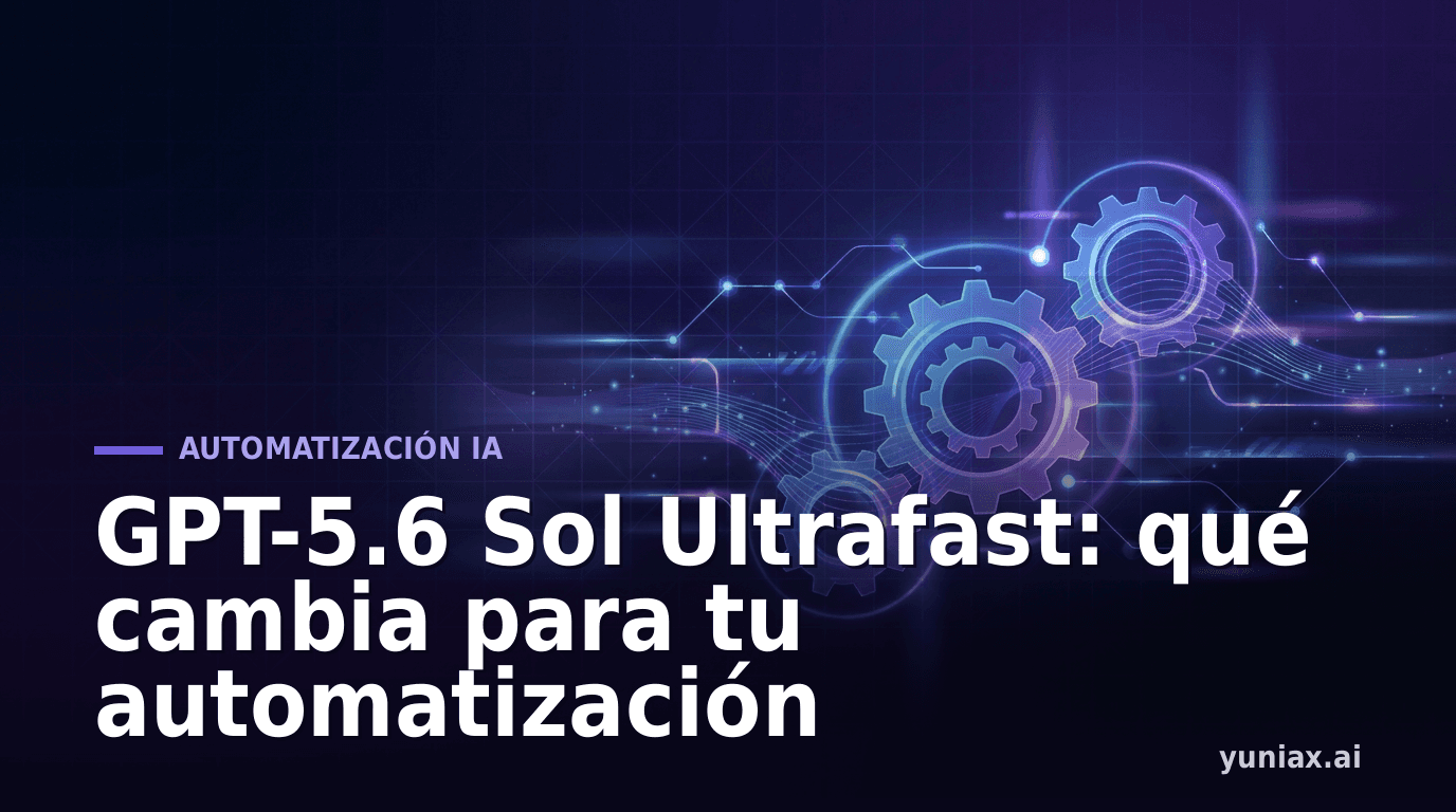GPT-5.6 Sol Ultrafast: qué cambia para tu automatización